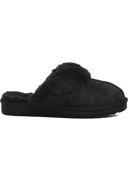 Siyah İçi Kürklü Kadın Ev Terliği PC-54392 Z