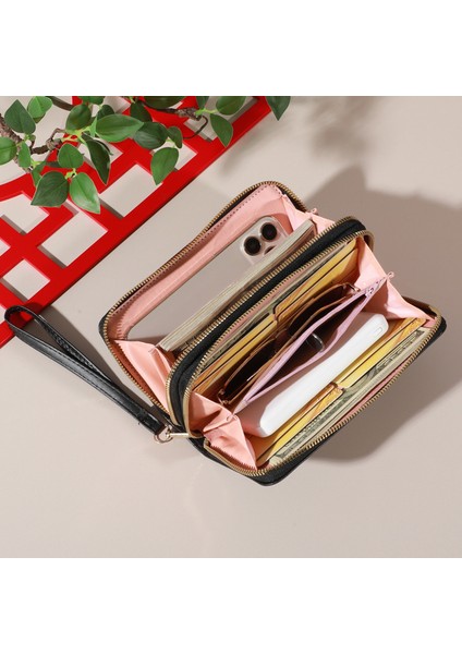 Bayanlar Cüzdanı Para Cüzdanı Clutch Kart Tutucu Cep Telefonu Çantası (Yurt Dışından)