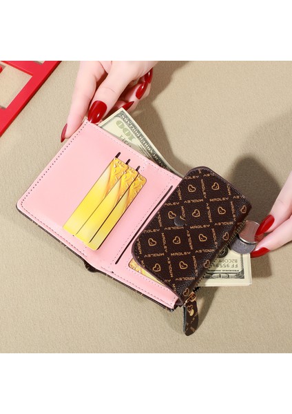 Bayan Cüzdan Kısa Üç Katlı Çanta Clutch Cüzdan Çok Yönlü Cüzdan (Yurt Dışından)
