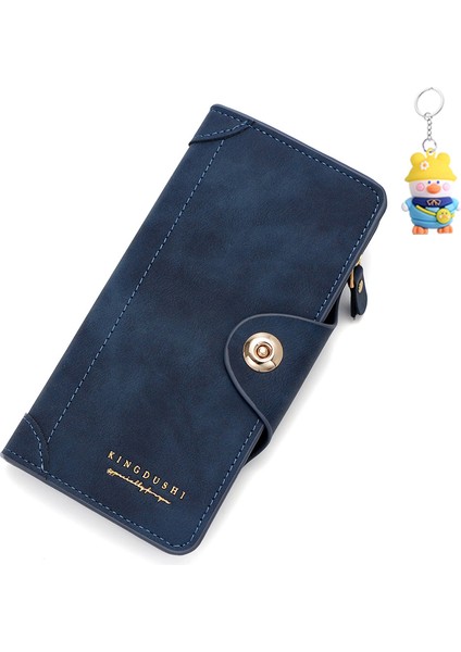Uzun Erkek Cüzdan Clutch Manyetik Toka Çoklu Kart Yuvası Taşınabilir Para Cüzdanı (Yurt Dışından)