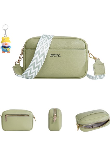 Bayan Çanta Büyük Kapasiteli Fermuarlı Omuz Crossbody Çanta Kadın Küçük Kare Çanta (Yurt Dışından)