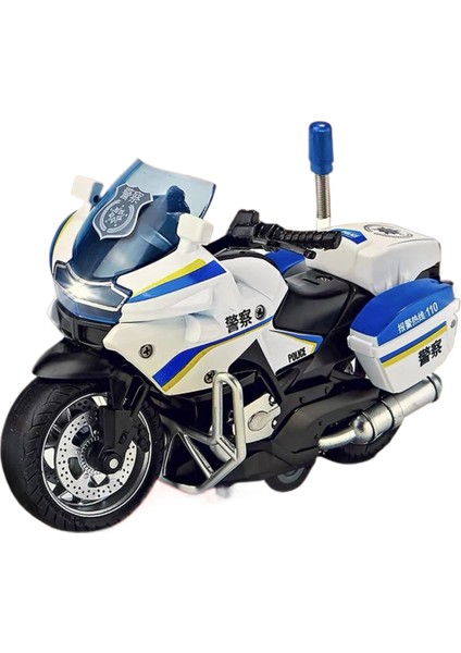 Oyuncak Polis Arabası Modeli Simülasyon Motosiklet Alaşım Araba Modeli Erkek Bumerang Oyuncak Araba Işıkları Ses Efektleri Erkek (Yurt Dışından)