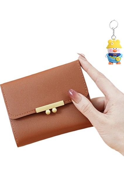 Cüzdan Bayan Kısa Mini Toka Para Cüzdanı Öğrenci Küçük Para Cüzdanı (Yurt Dışından)