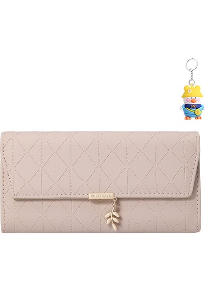 Kadın Cüzdan Uzun Büyük Kapasiteli Bayanlar Üç Katlı Clutch Deri Cüzdan (Yurt Dışından)