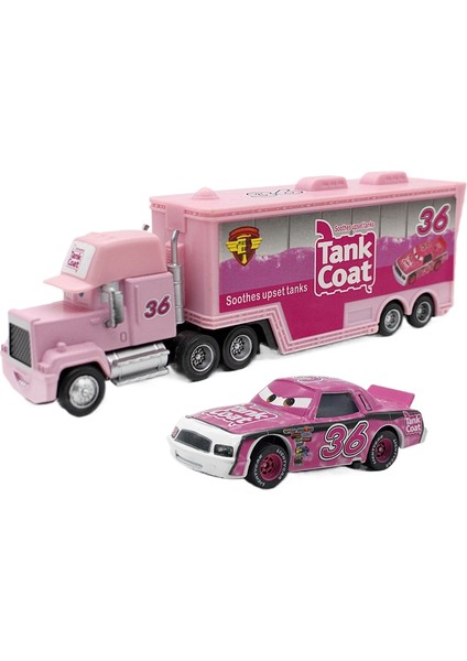 Cars Uncle Mack Car + Racer Set Alaşımlı Araba Oyuncak Modeli (Yurt Dışından)