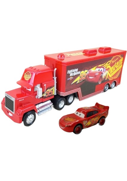 Cars Uncle Mack Car + Racer Set Alaşımlı Araba Oyuncak Modeli (Yurt Dışından)