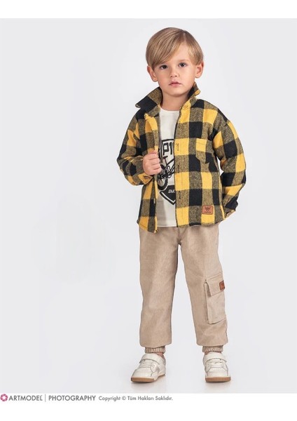 Bayramlık Erkek Çocuk Kombin - Keten Pantolon, Tişört, Ekose Gömlek I Şık ve Rahat Erkek Çocuk Takım fiyatları