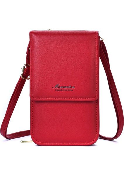 Moda Bayan Cüzdan Fermuarlı Çanta Basit Küçük Kare Çanta Manyetik Toka Omuz Crossbody Çanta (Yurt Dışından)