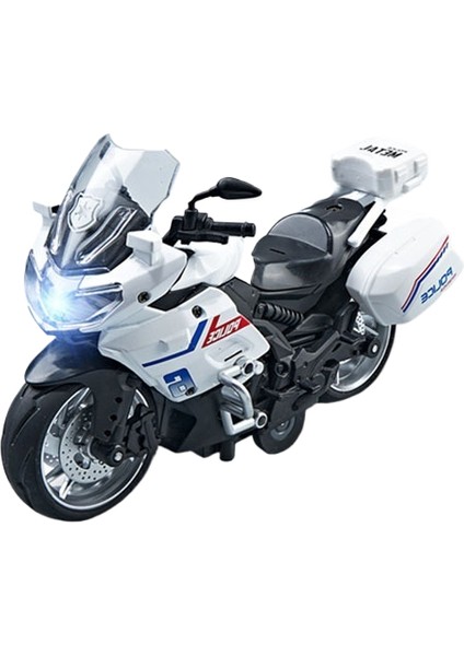 Oyuncak Polis Arabası Modeli Simülasyon Motosiklet Alaşım Araba Modeli Erkek Bumerang Oyuncak Araba Işıkları Ses Efektleri Erkek (Yurt Dışından)