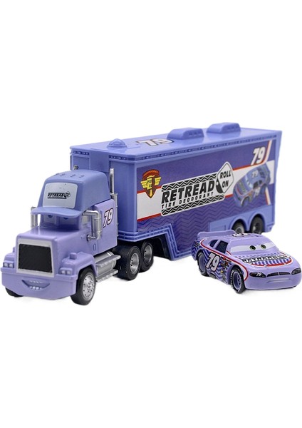 Cars Uncle Mack Car + Racer Set Alaşımlı Araba Oyuncak Modeli (Yurt Dışından)