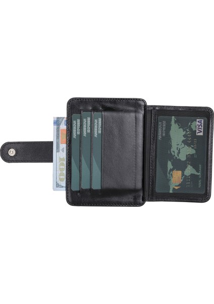 Unisex Deri Kredi Kartlık, Minimalist Çok Amaçlı Premium Kalite Cüzdan/kredi Kartlık
