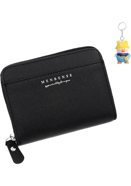 Moda Erkekler Kısa Fermuarlı Cüzdan Clutch Iş Retro Para Cüzdanı Kimlik Çantası Cüzdanı (Yurt Dışından)