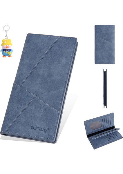 Erkek Cüzdan Moda Uzun Açık Çoklu Kart Yuvası Fermuarlı Büyük Kapasiteli Clutch (Yurt Dışından)