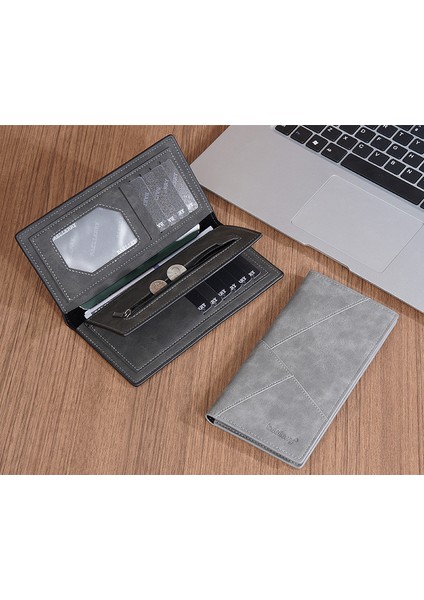Erkek Cüzdan Moda Uzun Açık Çoklu Kart Yuvası Fermuarlı Büyük Kapasiteli Clutch (Yurt Dışından) indirimleri