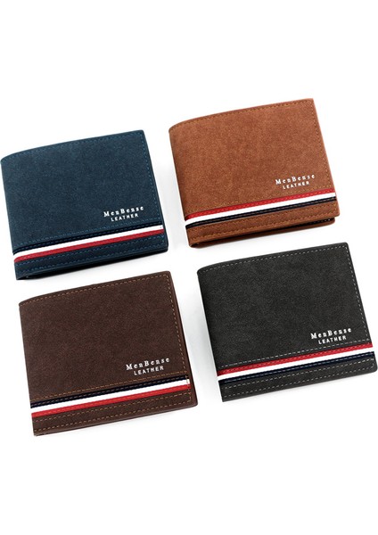 Moda Erkek Kısa Cüzdan Kişiselleştirilmiş Erkek Para Cüzdanı Ipek Baskı Cüzdanı Erkek Buzlu Clutch Cüzdanı (Yurt Dışından)