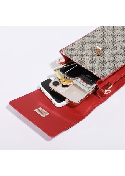 Moda Bayan Cep Telefonu Çantası Çapraz Omuz Küçük Omuz Çantası Çok Fonksiyonlu Cep Telefonu (Yurt Dışından)