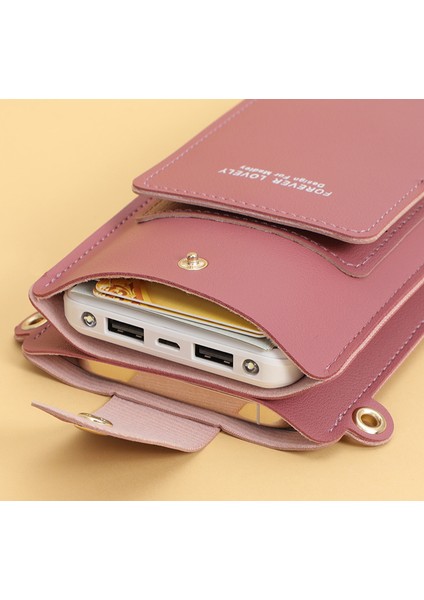 Moda Basit Tek Omuz Küçük Çanta Crossbody Cep Telefonu Çantası Kadın Sürücü Ehliyet Kart Tutucu (Yurt Dışından)