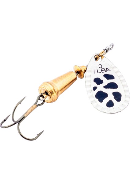 Alabalık Turna Döner Olta Kaşık - Ilba Spark Eco 95AN3 - Gümüş/Siyah - No:3