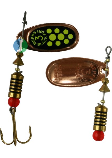 Mepps Black Fury Chartreuse Bakır-Yeşil No:2