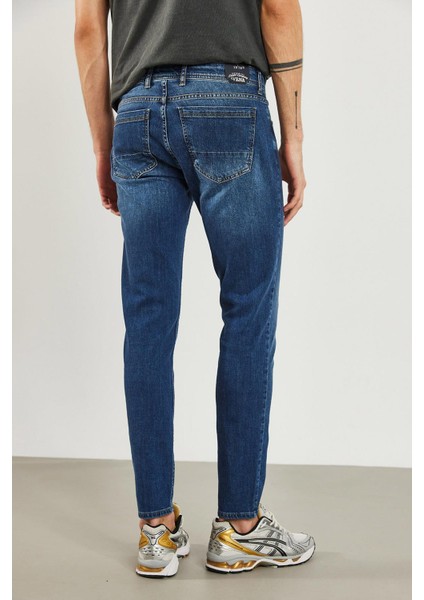 Erkek Teos Dirty Dark Blue Skinny Jean Pantolon indirimleri