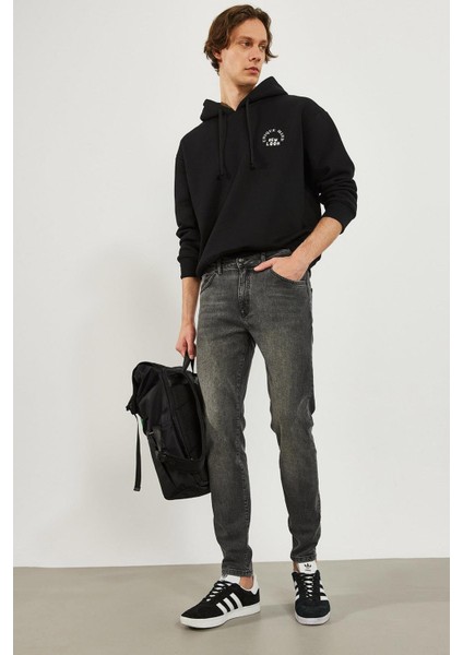 Erkek Smith Antrasit Tapered Fit Jean Pantolon