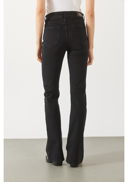 Jenny Black Yüksek Bel Flare Jean Pantolon - Black indirimleri