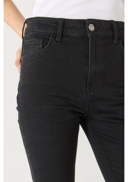 Jenny Black Yüksek Bel Flare Jean Pantolon - Black fırsatları