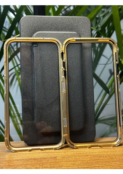 iPhone 11 Pro Max Metal Çerçeve Koruma Ön ve Arka Özel Safir Cam 360° Üstün Koruma GENN360 Kılıf fiyatları