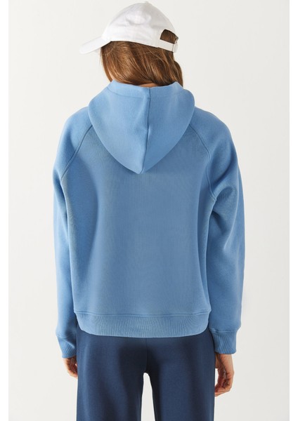 Pasific Baskılı Sweatshirt - Mavi fırsatları