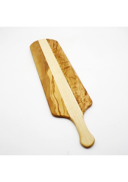 Ahşap Saplı Pide Sunum Tahtası - Dişbudak Ve Zeytin Ağacı – 60 Cm
