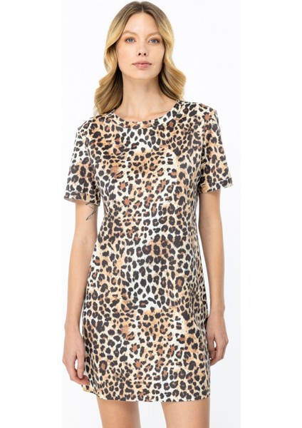 Elbise On Leopar Desenli