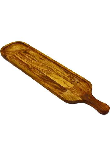 Ahşap Saplı Servis Sunum Tahtası Zeytin Ağacı 65 Cm fiyatları
