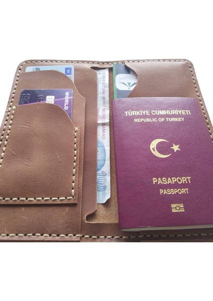 Apollon Model El Yapımı Vintage Kahve Renk Hakiki Crazy Deri Pasaport Kılıfı Pasaportluk fırsatları