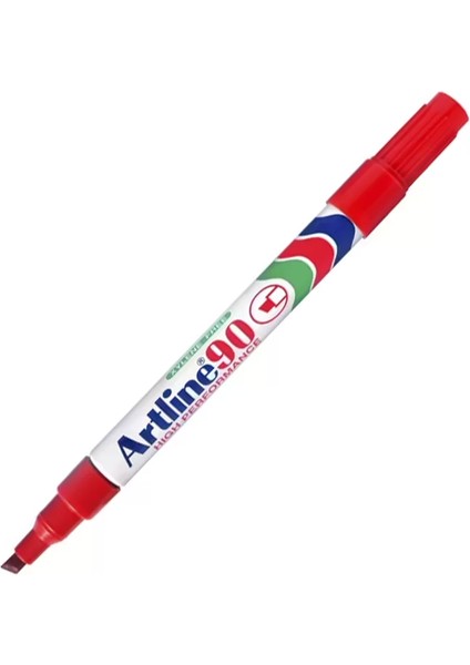 Ek-90 Permanent Markör Koli Kalemi Kesik Uç Kırmızı