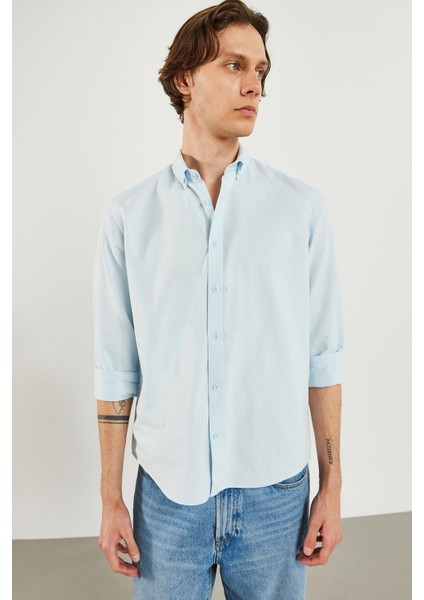 Erkek Steven Mavi Regular Fit Oxford Gömlek fiyatları