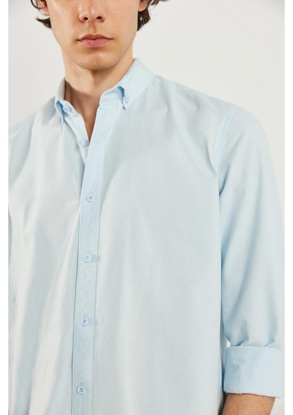 Erkek Steven Mavi Regular Fit Oxford Gömlek fırsatları