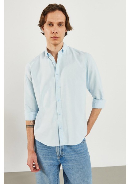 Erkek Steven Mavi Regular Fit Oxford Gömlek indirimleri