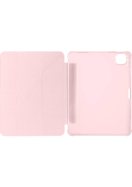 Apple iPad 10.nesil 10.9 (2022) Yatay ve Dikey Standlı Antişok Köşe Korumalı Kalemlikli Origami Slikon Kılıf A2696 A2757 A2777 A3162