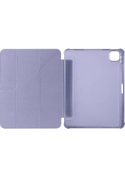 Apple iPad 10.nesil 10.9 (2022) Yatay ve Dikey Standlı Antişok Köşe Korumalı Kalemlikli Origami Slikon Kılıf A2696 A2757 A2777 A3162