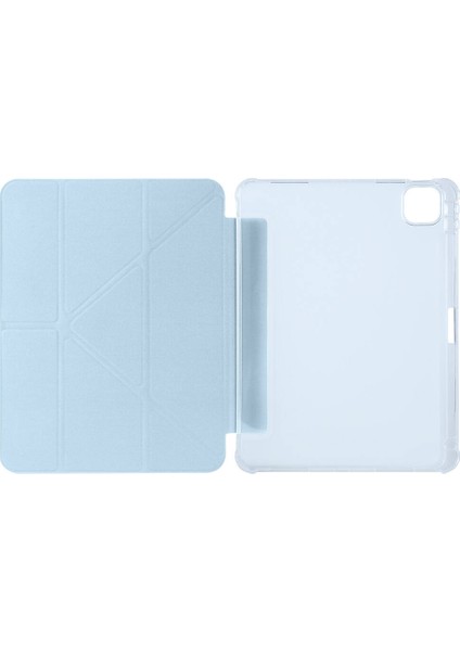 Apple iPad Air 4.nesil 10.9 (2020) Yatay ve Dikey Standlı Antişok Köşe Korumalı Kalemlikli Origami Slikon Kılıf A2316 A2324 A2325 A2072
