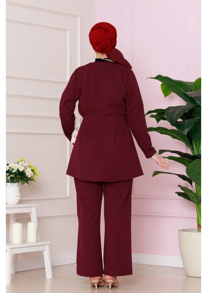 Yandan Bağlamalı Hürremtakım-Bordo