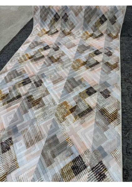 Kabartmalı Halı Dokusunda Jel Kaymaz Taban Yıkanabilir Kesme Yolluk Renkli Desen modelleri