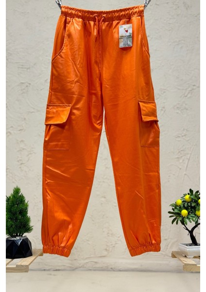 Tek Cep Kargo Deri Pantolon