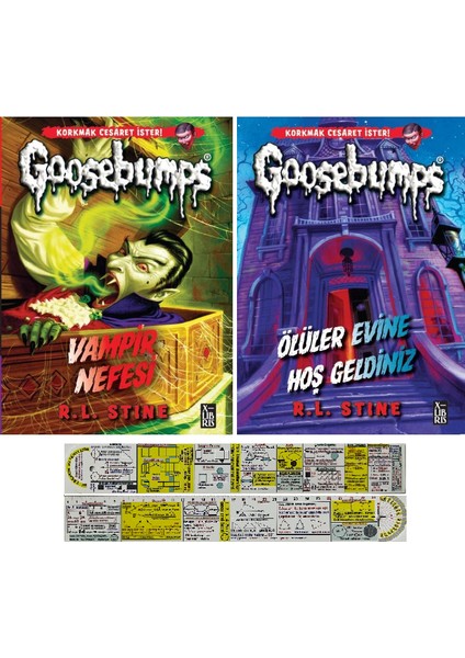 Goosebumps 2 Kitap Set / Vampir Nefesi / Ölüler Evine Hoş Geldiniz (Matematik Öğreten Cetvel)