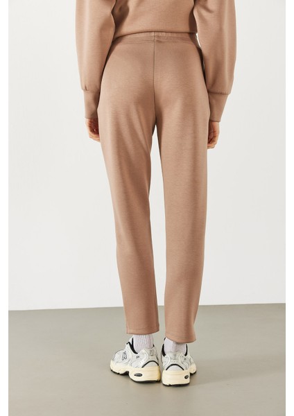 Alian Yumuşak Dokulu Jogging Pantolon(Cupro) - Vizon fırsatları
