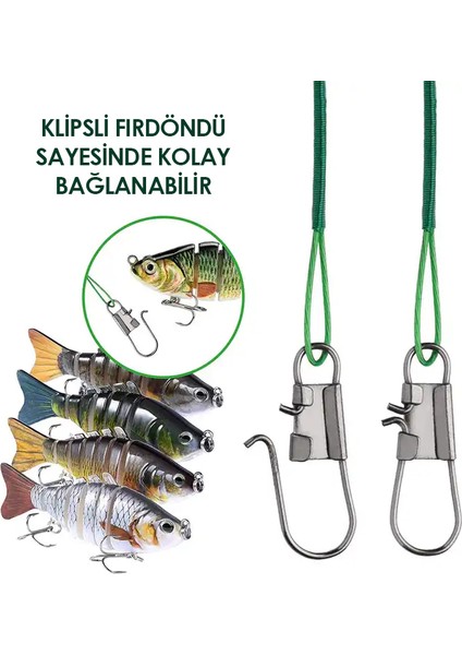 Fishack Klipsli Fırdöndülü Çelik Tel 72'li Kartela Set fırsatları