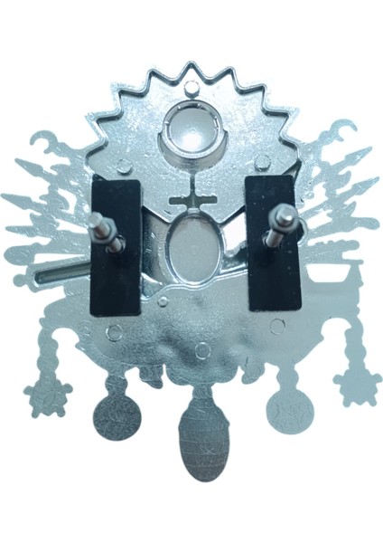 Osmanlı Devlet Arması Vidalı Kabartma Logo Büyük Krom 12X11CM modelleri