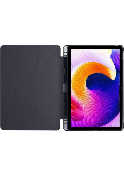 Huawei Matepad Se 11 2023 Uyumlu Yatay ve Dikey Standlı Antişok Köşe Korumalı Kalemlikli Origami Slikon Kılıf fırsatları