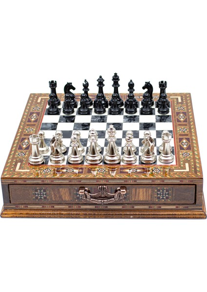 Kişiye Özel Ahşap El Işi Çekmeceli Satranç Takımı, Yüksek Kalite Satranç Metal Satranç Takımı fiyatları