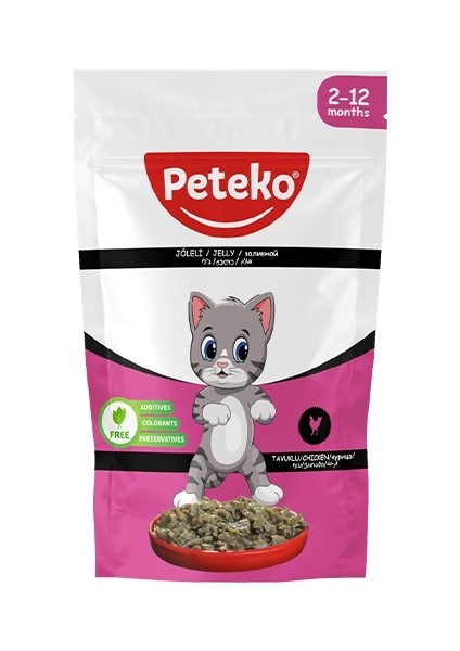 Pouch Jelly Kitten Tavuklu Yavru Kedi Konserve 85 gr